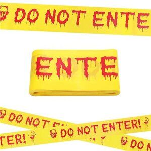 Halloween Decorations Caution Tape 2.95 inches*82 feet Do Not Enter Tape Scary